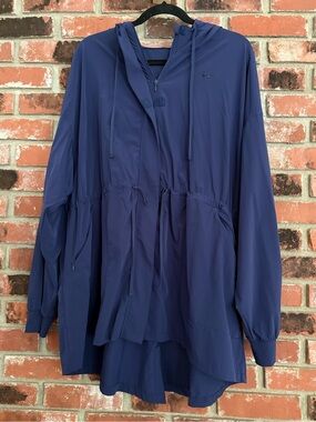 Nike Dri-FIT Bliss Luxe Midnight Navy Blue Anorak Jacket Sz 2X